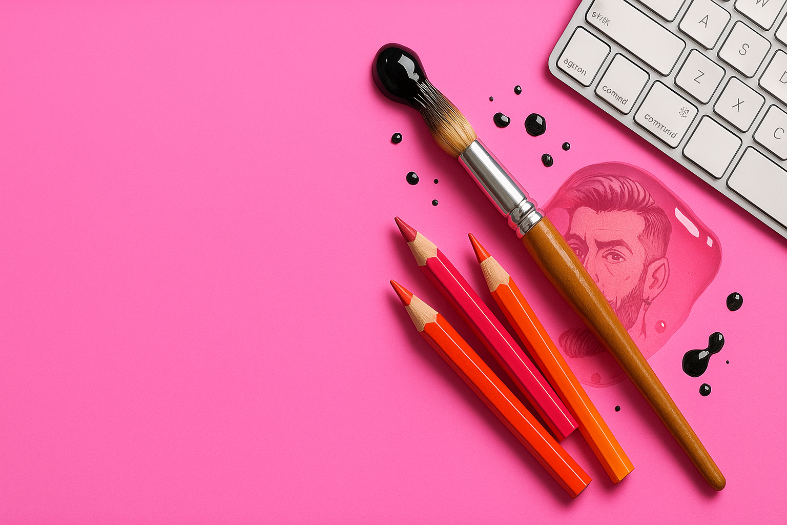 🌙 Les Œuvres Originales Pink Barbu — Entre l’encre et l’âme